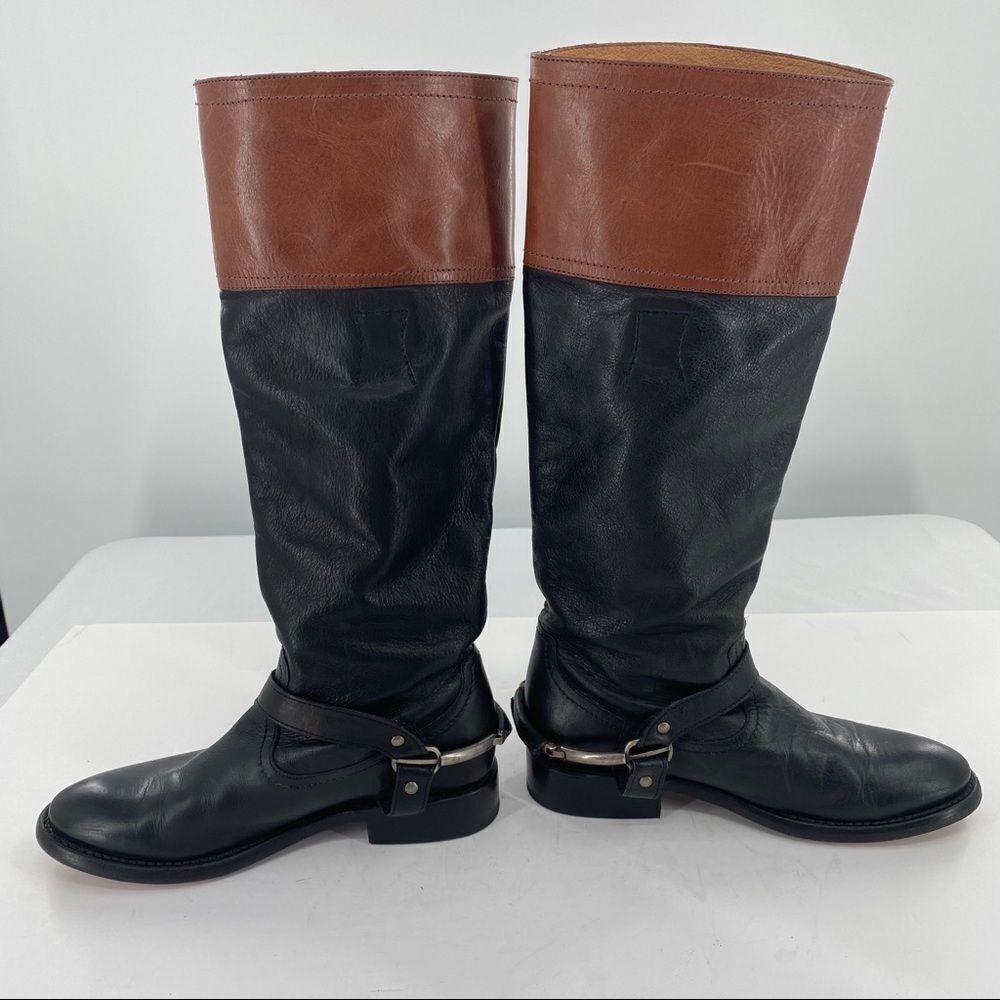 TRASK Leather Harness Riding Boots - Picture 2 of 15